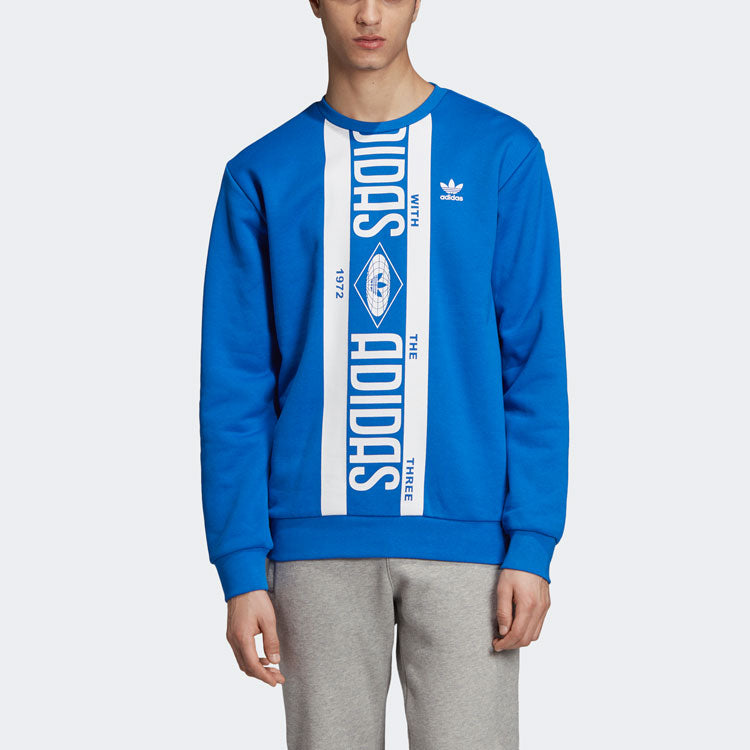 adidas originals Printed Scarf Crewneck Sweatshirt Blue ED7003