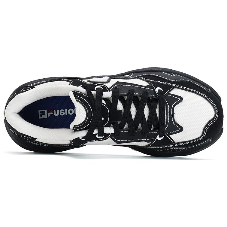 (WMNS) FILA FUSION FLASH Sneakers 'Black White' T12W331103FPB
