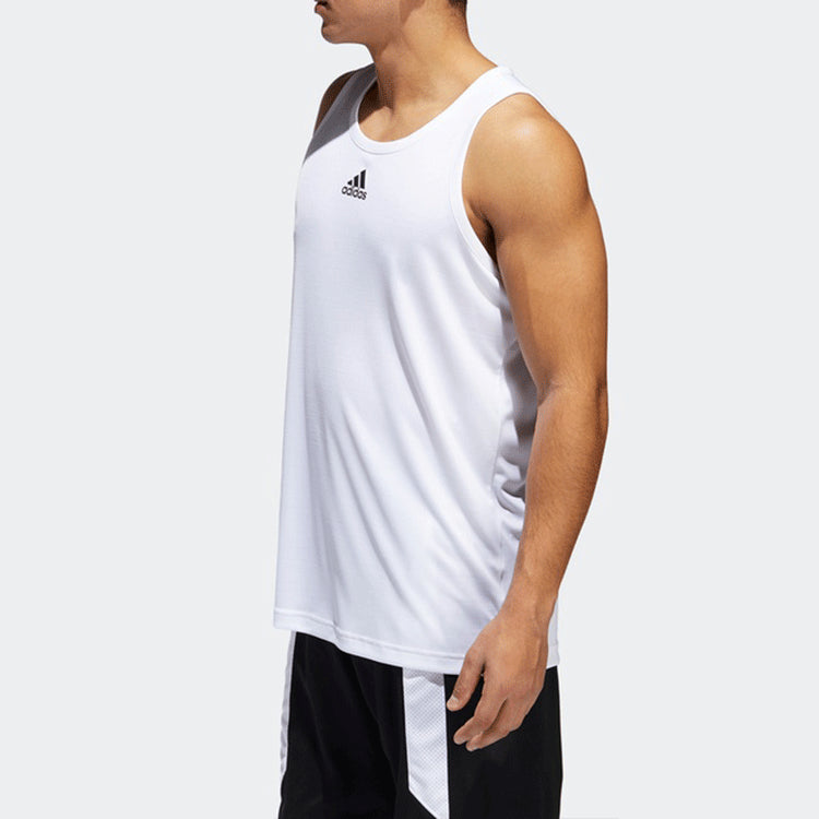 adidas Printing Logo Basketball Sports Vest White EJ5612