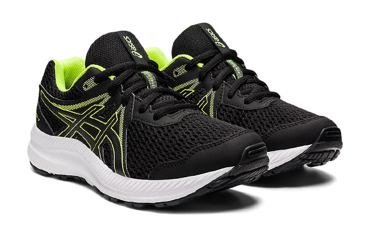 (GS) ASICS Contend 7 'Black Hazard Green' 1014A192-005