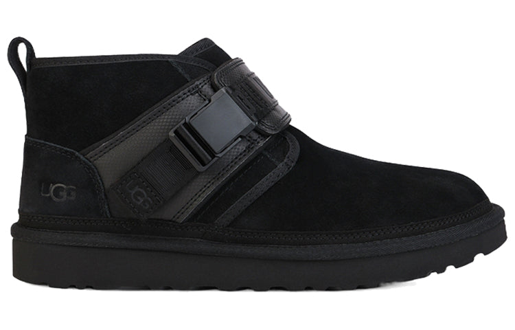 UGG Neumel Snapback Buckle Fleece Lined Snow Boots Black 1118570-BLK