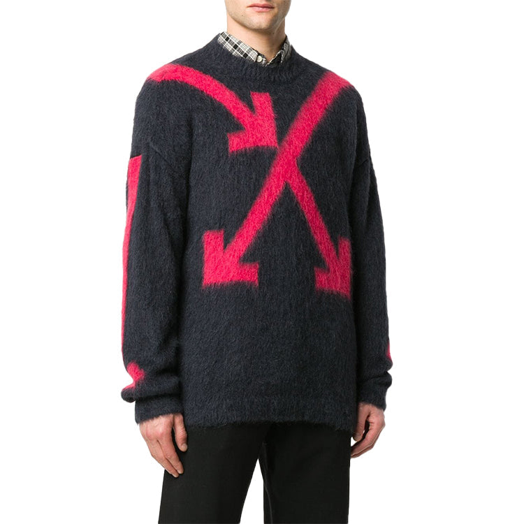 Men's Off-White Arrow Intarsia Black OMHA036E20KNI0020725