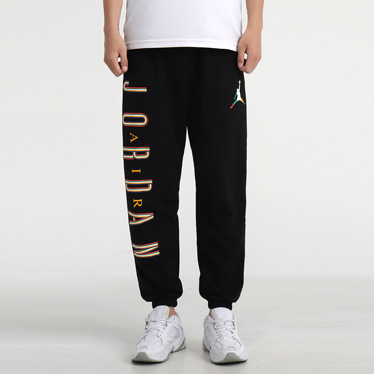Air Jordan Colorful Flying Man logo Printing Sports Long Pants Black CZ5469-011