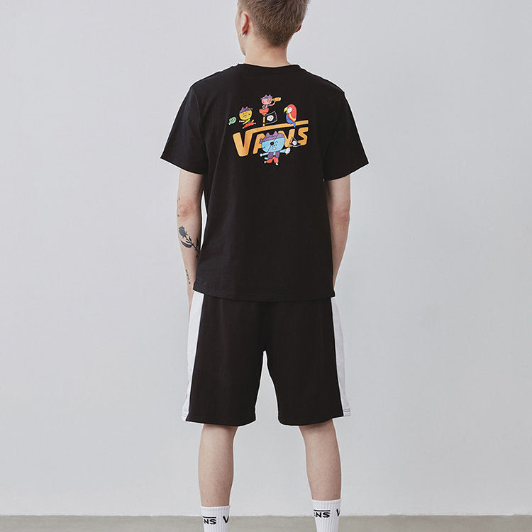 Men's Vans Asian Artist Crossover Series Pattern Printing Short Sleeve Black VN0A4RASBLK