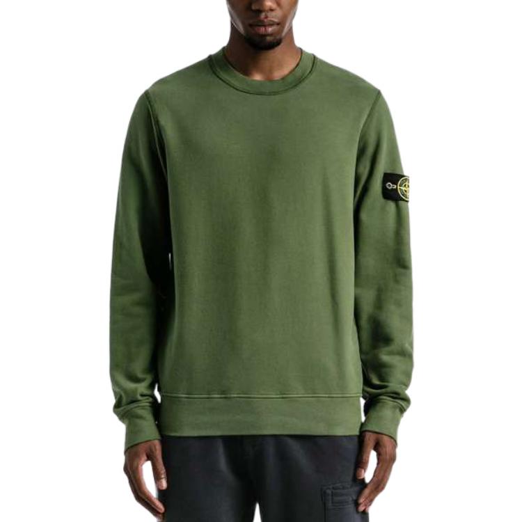 STONE ISLAND Garment Dyed Classic Sweatshirt 'Olive' 771563020-V0058