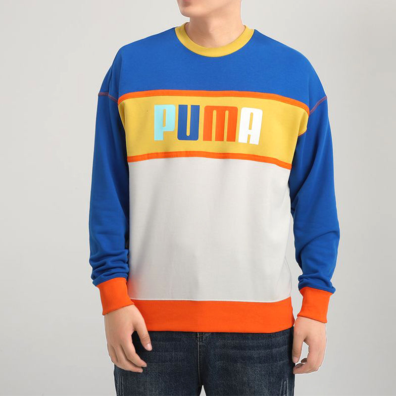 PUMA Casual Round Neck Sports Gray Yellow Blue 530710-05