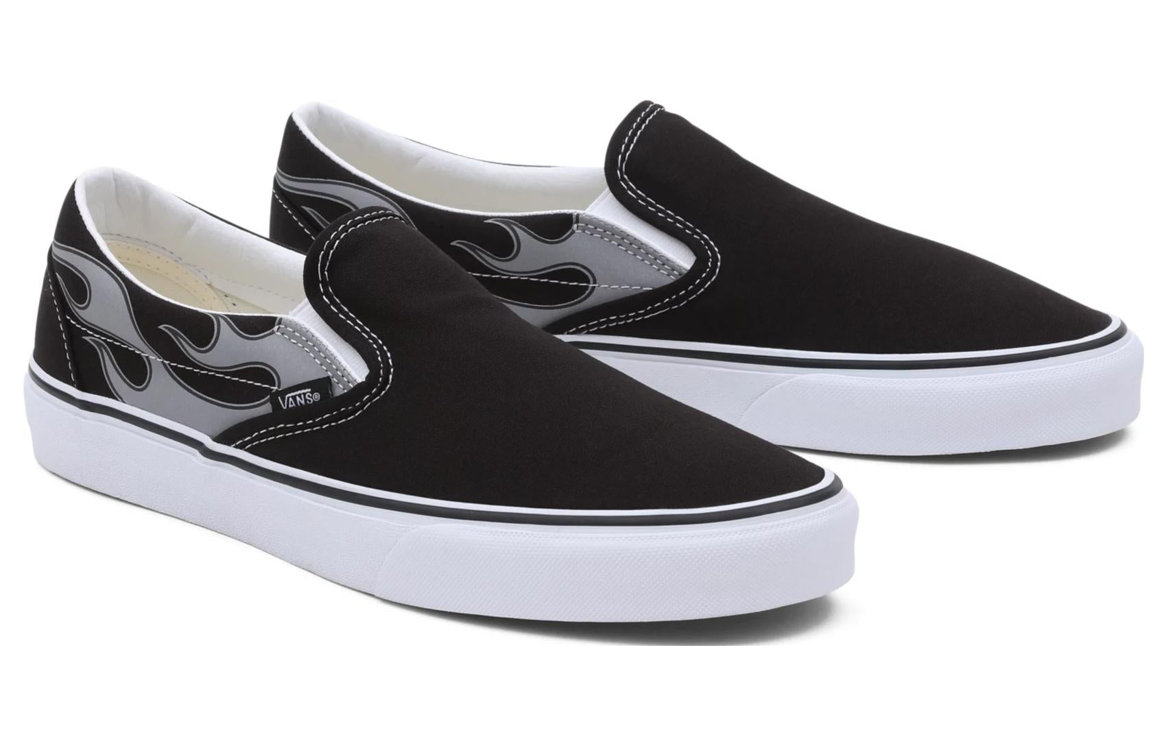 Vans Reflective Flame Slip-On 'Black White' VN0A7Q5DBM8