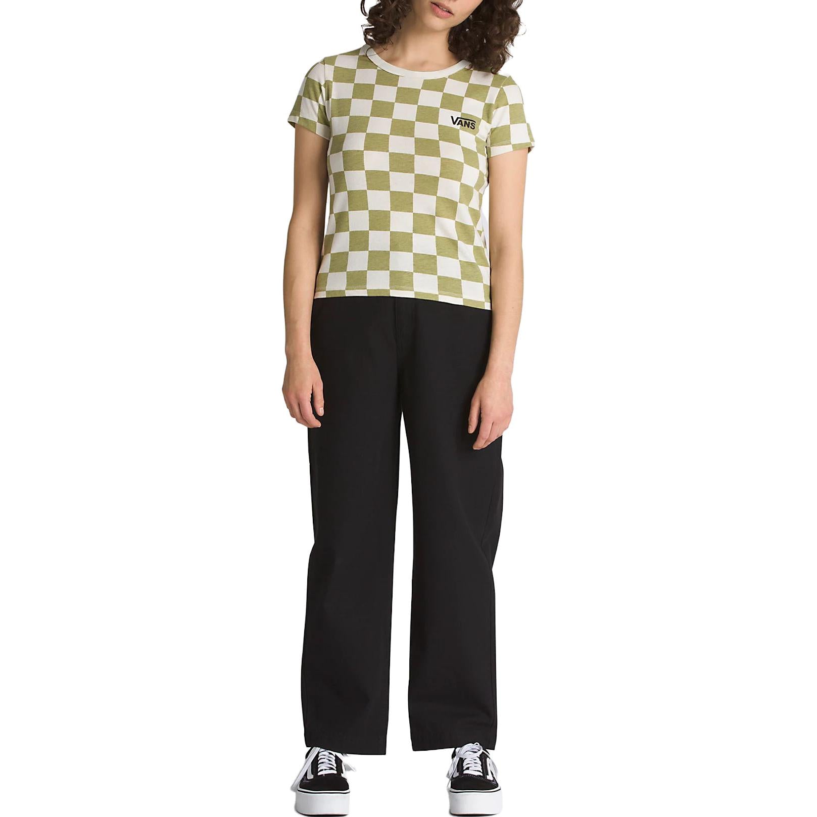 (WMNS) Vans Amstone Mini T-Shirt 'Olive Green' VN000F2ZBD4