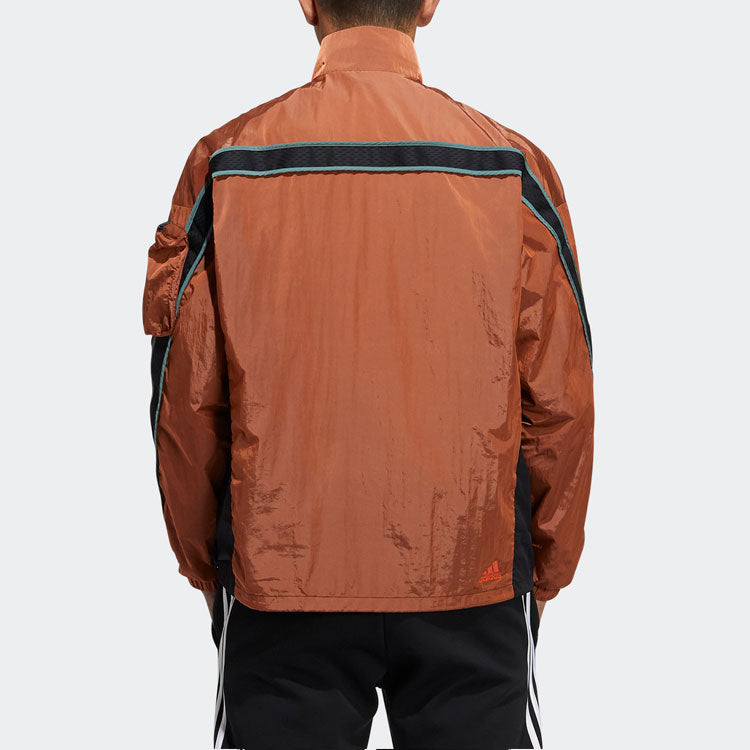 adidas Ub Wb Anorak Casual Sports Colorblock Stand Collar Jacket Orange GP0844
