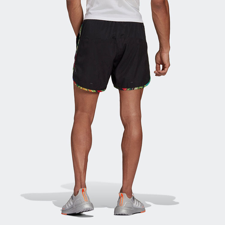 adidas Flower Pattern Sports Causual Short Pant Male Black GK6967