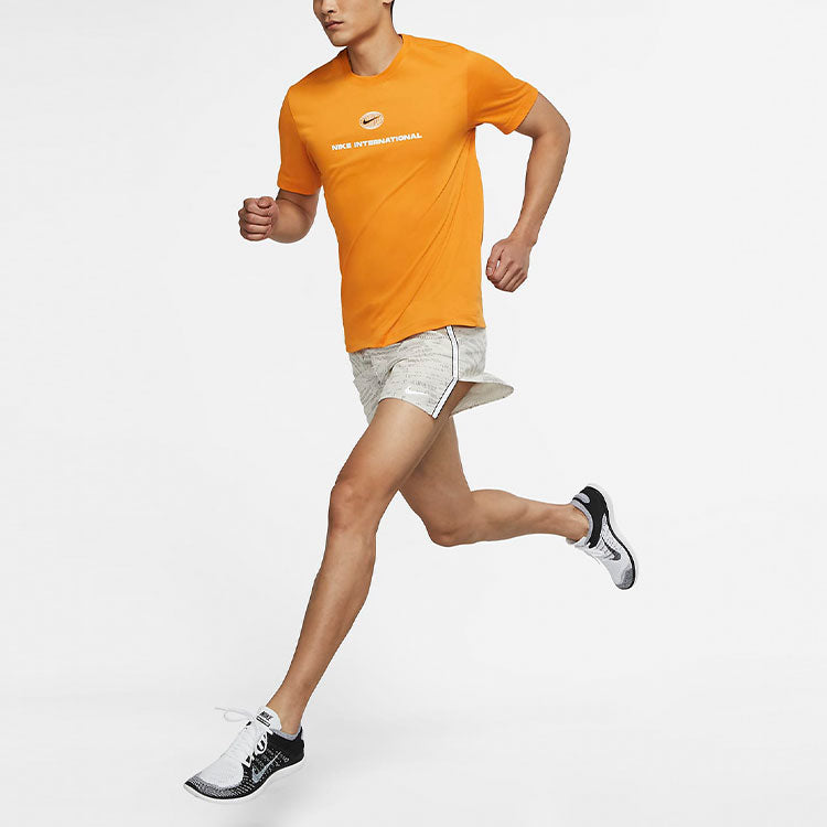 Nike Heritage Solid Color Round Neck Casual Sports Short Sleeve Light Curry Yellow DM5440-738