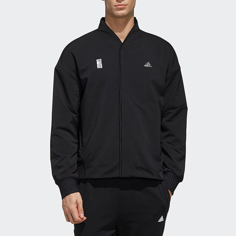 adidas Wj Jkt Warm Logo Print Sport Shuttle Jacket Men's Black FJ0192