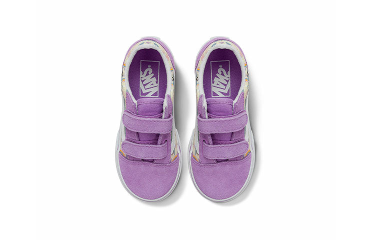 Vans Old Skool V Low Top Casual Skate Shoes Td Purple 'Pink White' VN0A4VJJBD9