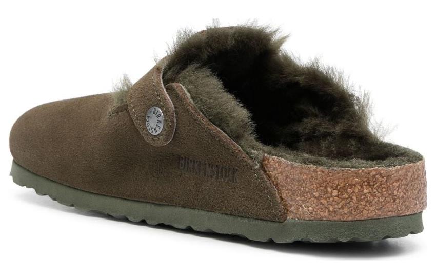 Birkenstock Boston Shearling Suede Leather Narrow Fit 'Thyme' 1025667