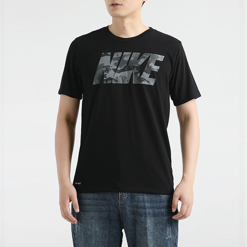 Nike Casual Sports Round Neck Running Short Sleeve Black CU8522-010