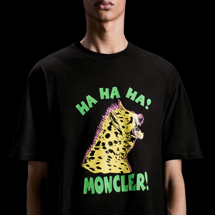 Men's Moncler animal Avatar Short Sleeve Black 0928C700108390T999