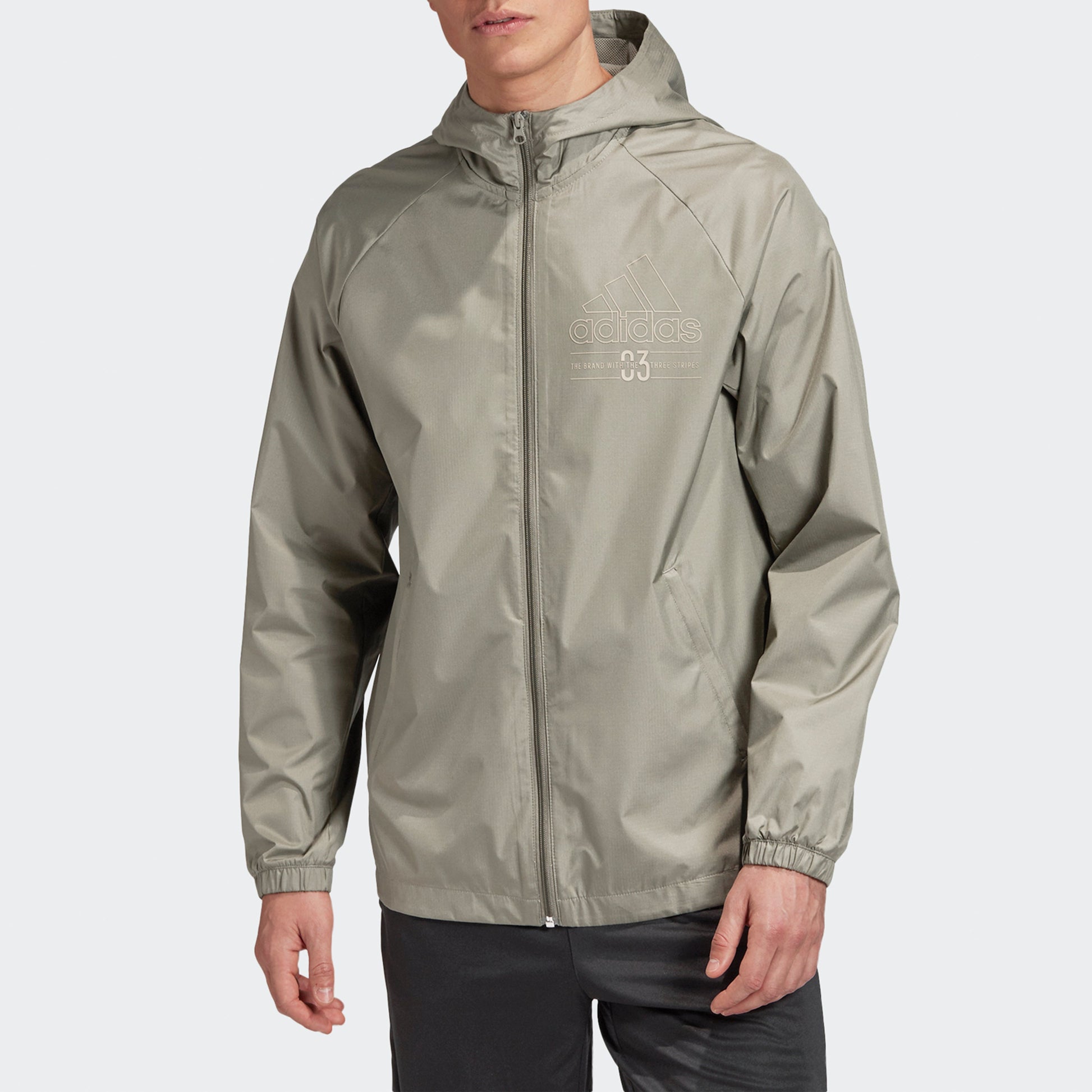adidas M BB WB Casual Sports Hooded Jacket Green GD3839