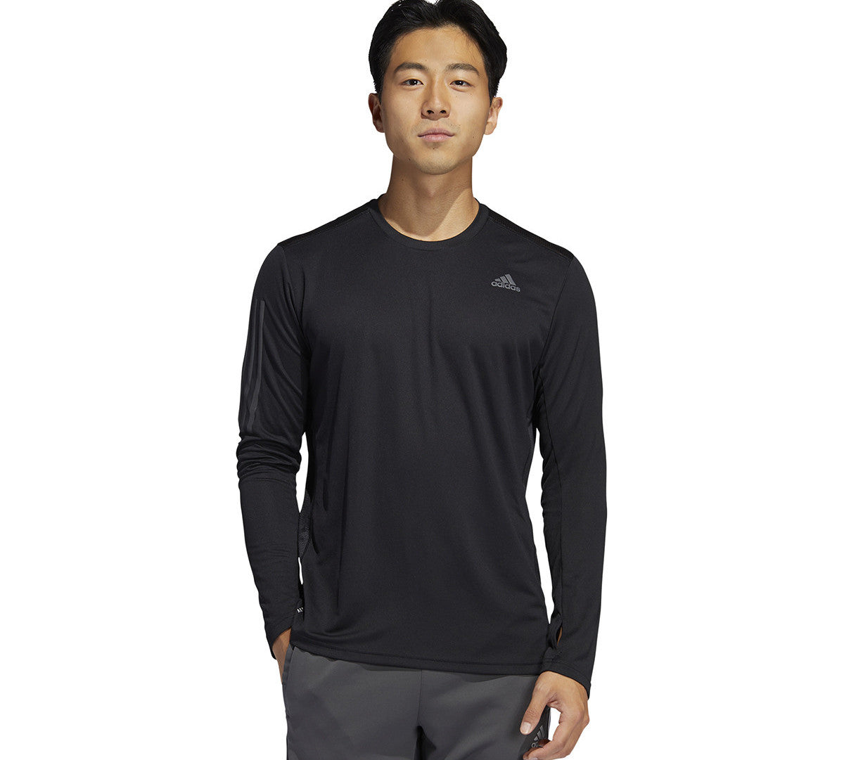 adidas Own The Run Solid Color Long Sleeves Black ED9286