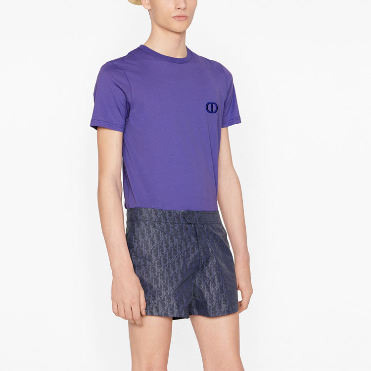Men's DIOR SS21 Knit Short Sleeve Purple 013J600A0589-C444
