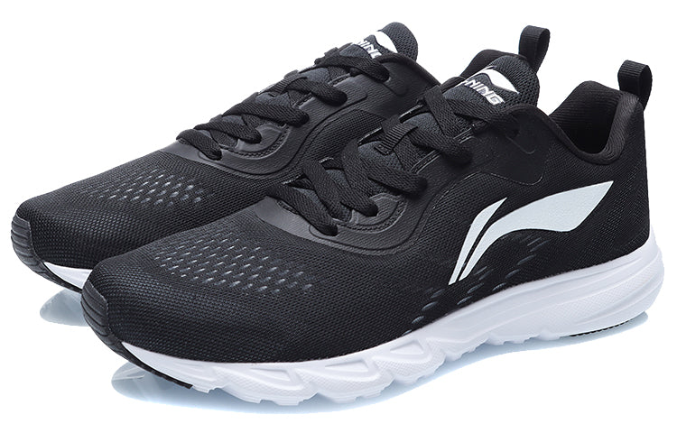 Li-Ning One Piece Lightweight Running Shoes 'Black White' ARBR005-2