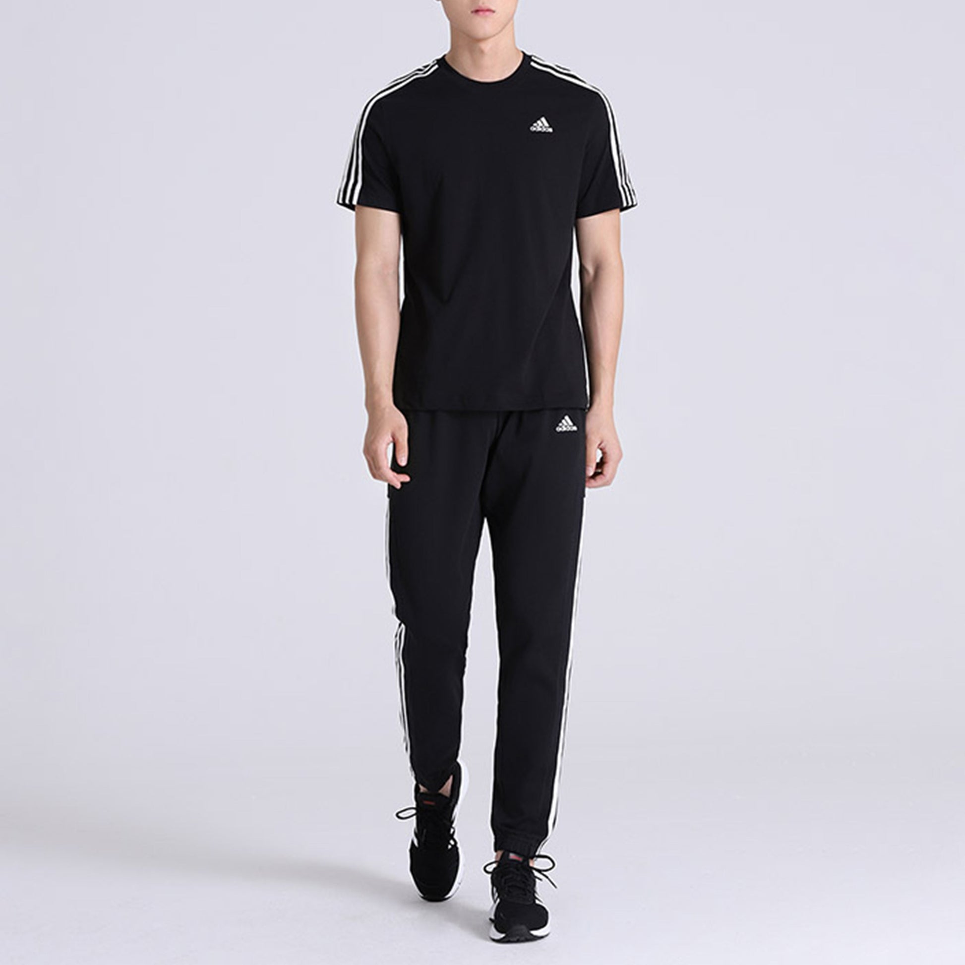 adidas Casual Sports Training Round Neck Short Sleeve Black S98717