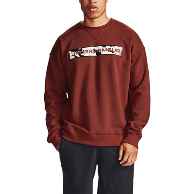 Under Armour Fleece Logo Crew-neck Long Sleeve Pullover Men's Dark Red 1357097-688