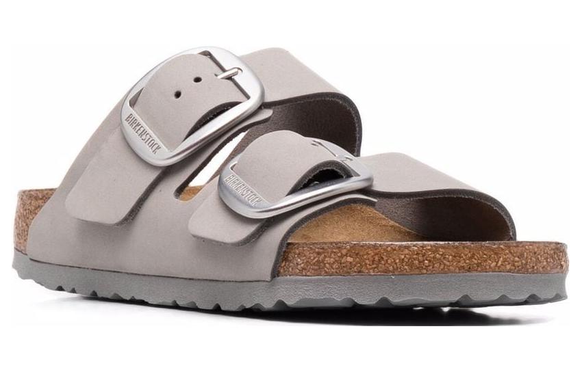 (WMNS) Birkenstock Arizona Big Buckle Nubuck Leather Narrow Fit 'Dove Gray' 1022154