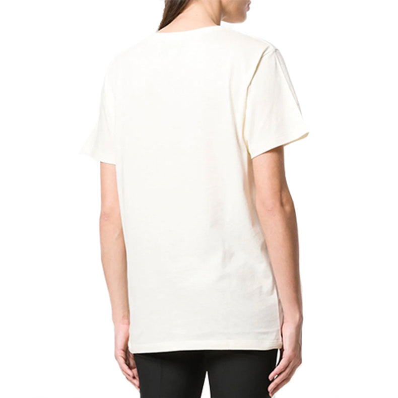 (WMNS) Gucci Pattern Round Neck Short Sleeve Unisex White 493117-X3N38-7550
