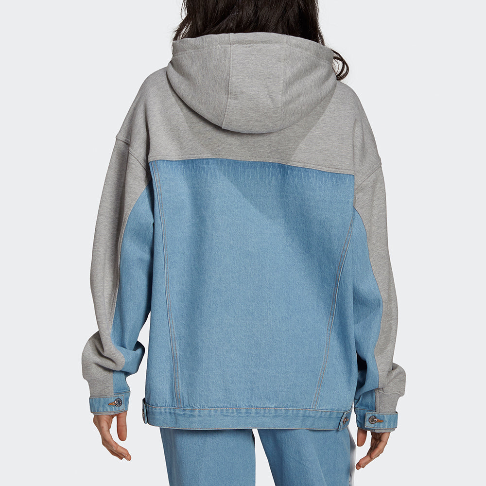 (WMNS) adidas Denim Jacket Asia Sizing 'Blue Grey' H59027
