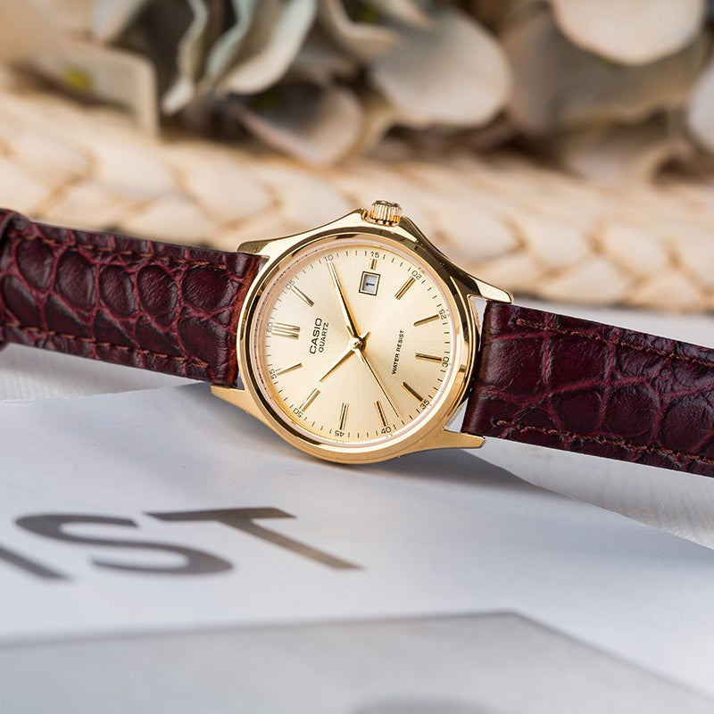 CASIO Quartz Waterproof Gold Analog LTP-1183Q-9A