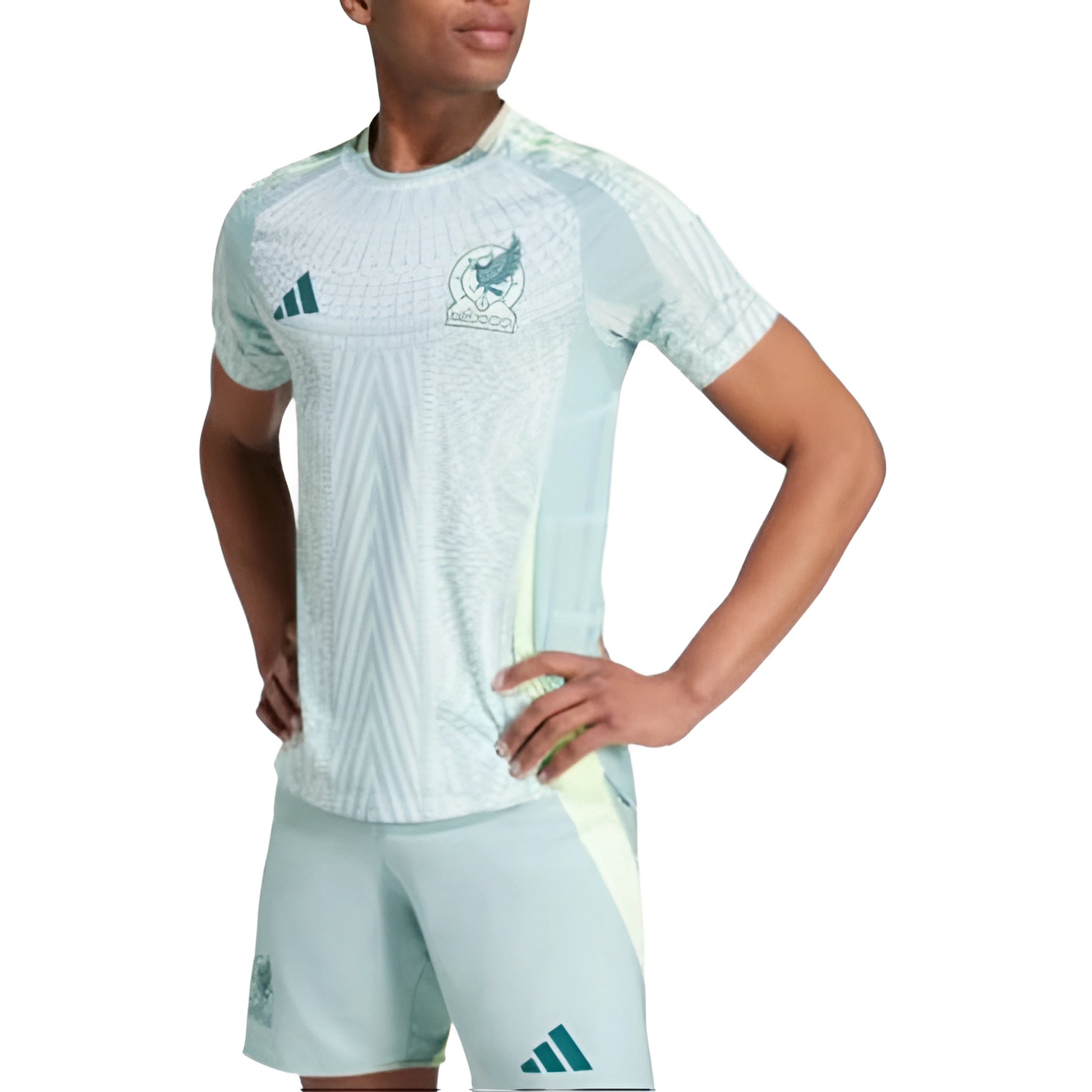 adidas Mexico 24 Away Authentic Soccer Jersey Asia Sizing 'Linen Green' IP6385
