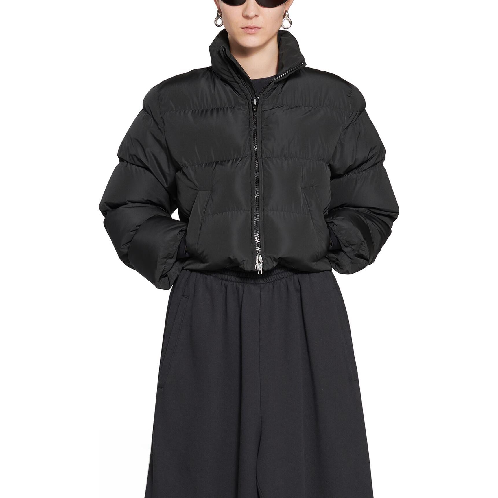 Balenciaga Shrunk Puffer Jacket 'Black' 751101TYD361000