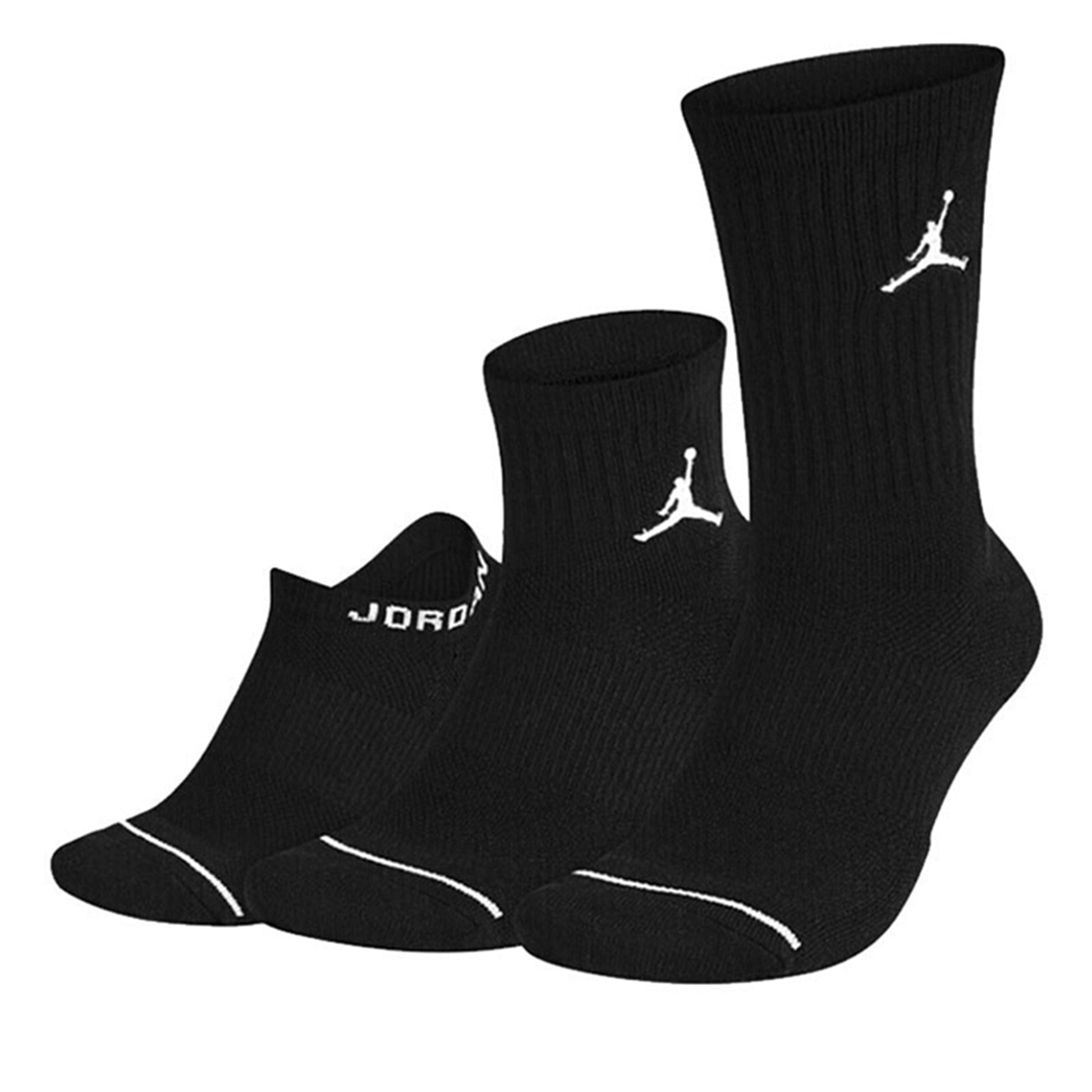 Air Jordan Everyday Max Sports Socks 3 Pairs Black SX6274-010