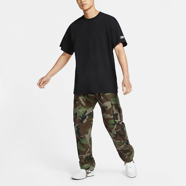 Nike SB Skateboard Casual Sports Skateboard Round Neck Short Sleeve Black CW6946-010