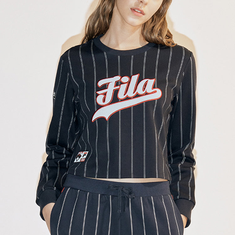 (WMNS) Fila Short Casual Sports Pullover Hoodie Blue T11W032213F-NV