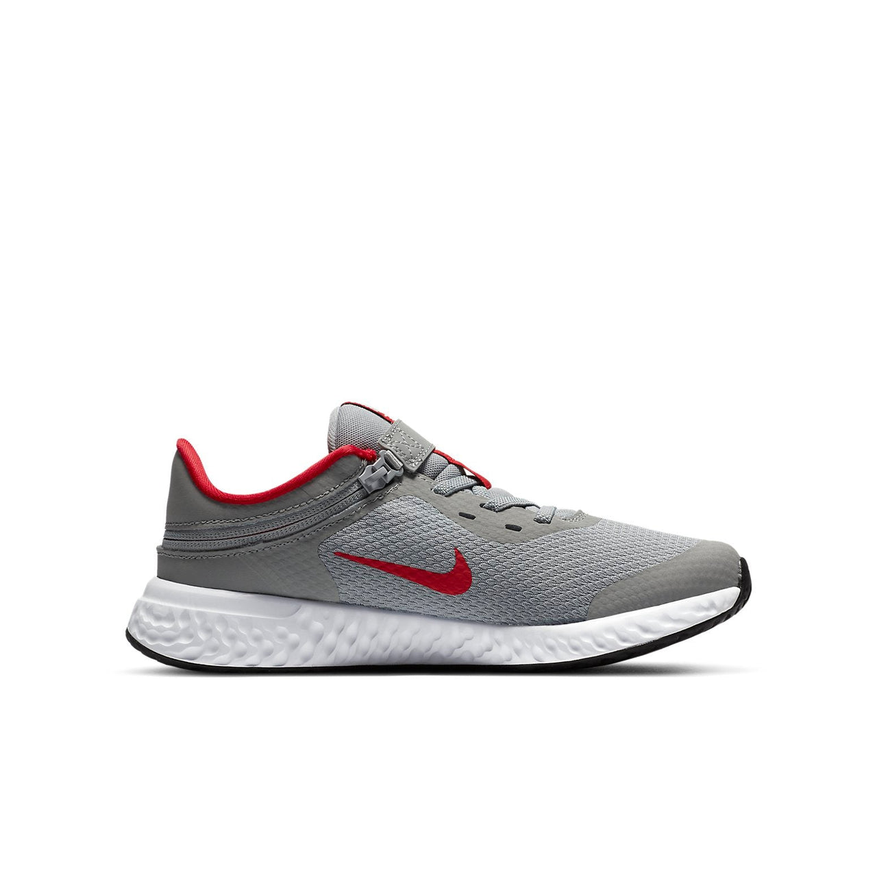 (GS) Nike Revolution 5 FlyEase 'Grey Red' CQ4649-013