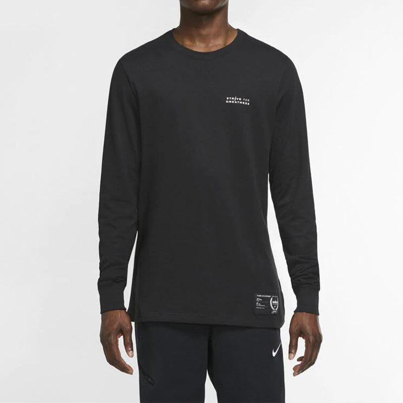 Men's Nike Lebron Dri-FIT Round Neck Basketball Sports Long Sleeves T-Shirt CV2080-010