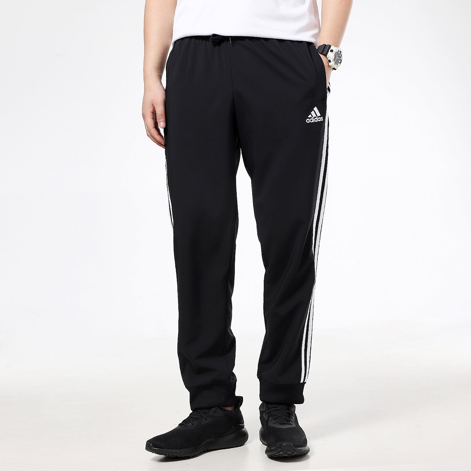 adidas Casual Sports Side Stripe Bundle Feet Long Pants Black GK8980