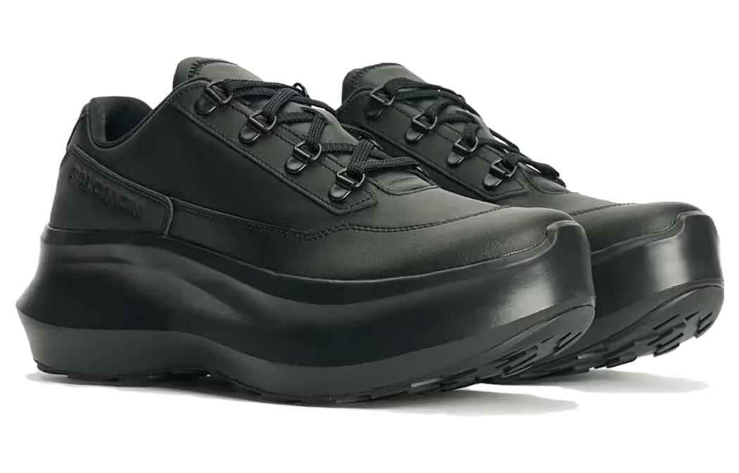 (WMNS) COMME des GARONS  SALOMON SR811 Leather Platform 'Black' 473579