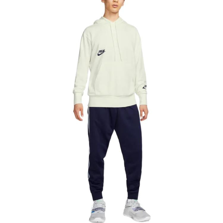 Nike Giannis Logo Printing Drawstring Hoodie 'White Navy' DQ5650-133