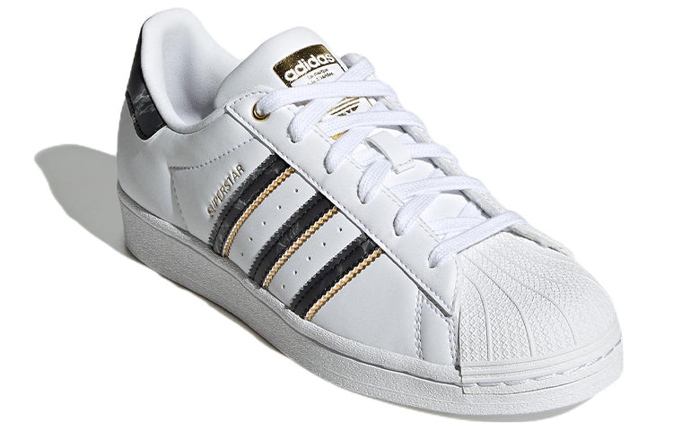 (WMNS) adidas Superstar Shoes 'White-Black / Gold Metallic' GX1838