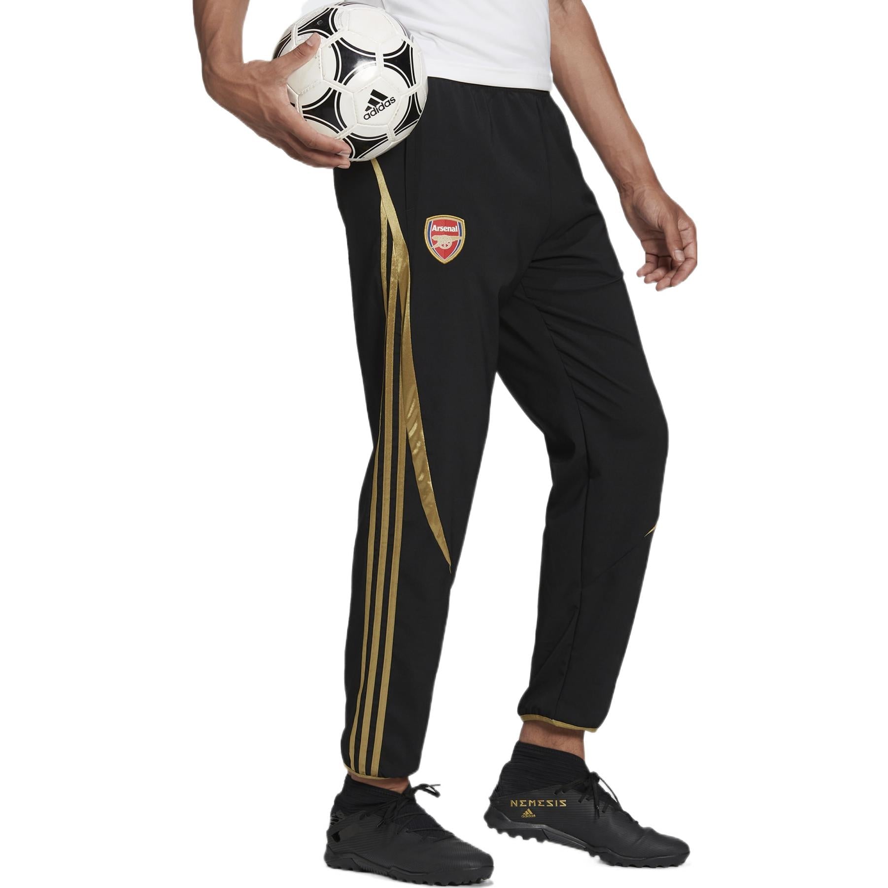 Men's adidas Stripe Logo Bundle Feet Soccer/Football Sports Pants/Trousers/Joggers 21-22 Season Arsenal Black HA5261