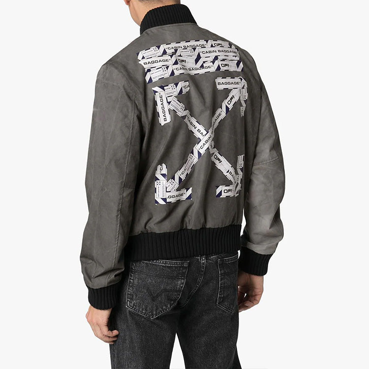 Off-White SS20 Airport Arrow Printing Jacket Men Grey OMEA208S20H900031088