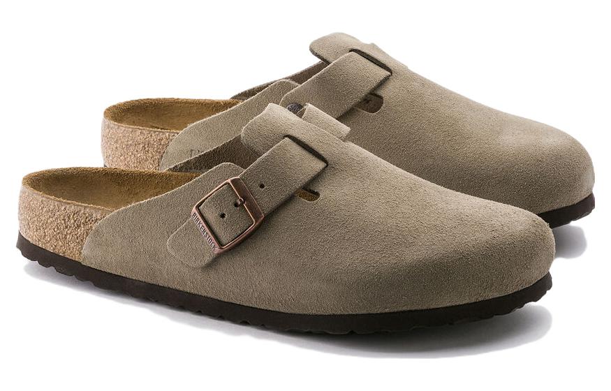 Birkenstock Boston Soft Footbed Mules 'Taupe ' 560771