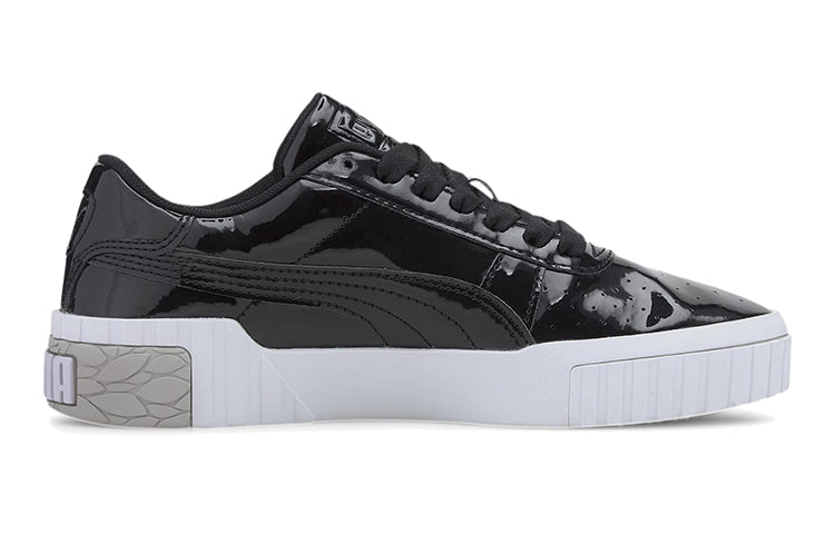(GS) PUMA Cali Patent Casual Board Shoes Black/White/Grey 373159-02