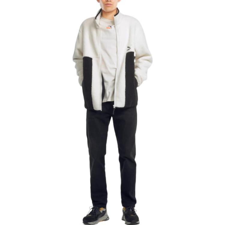 PUMA Logo CLSX Sherpa Jacket 'White' 532966-73