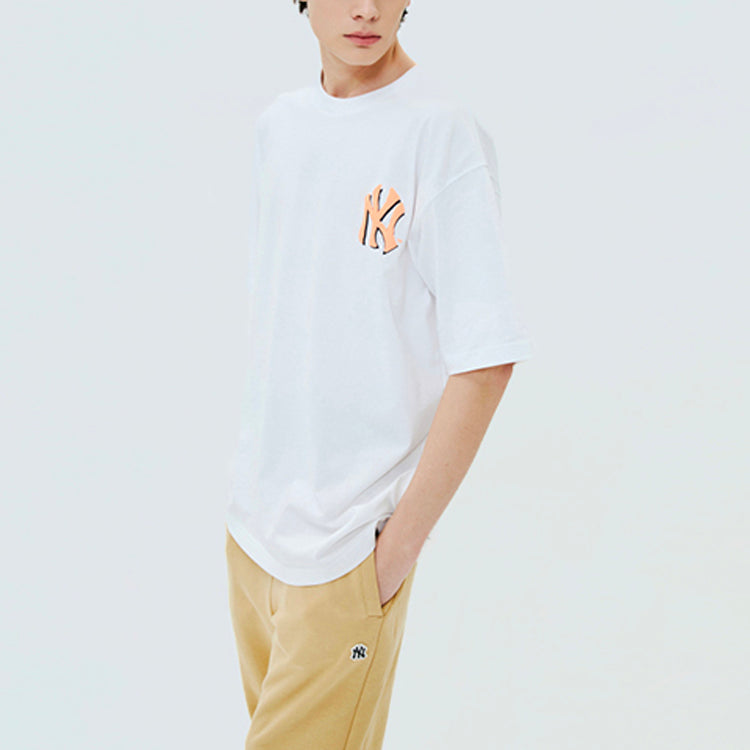 MLB New York Yankees Round Neck Short Sleeve Unisex White 31TS06031-50W