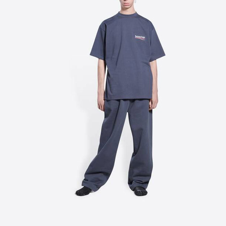 Balenciaga Political Campaign T-Shirt Medium Fit 'Dark Grey White' 620967TKVJ11366