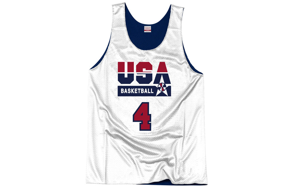 Mitchell & Ness Authentic Reversible Practice Jersey Team USA Christian Laettner 1992 'Navy White' ARPJGS18436-USANAVY92CLA