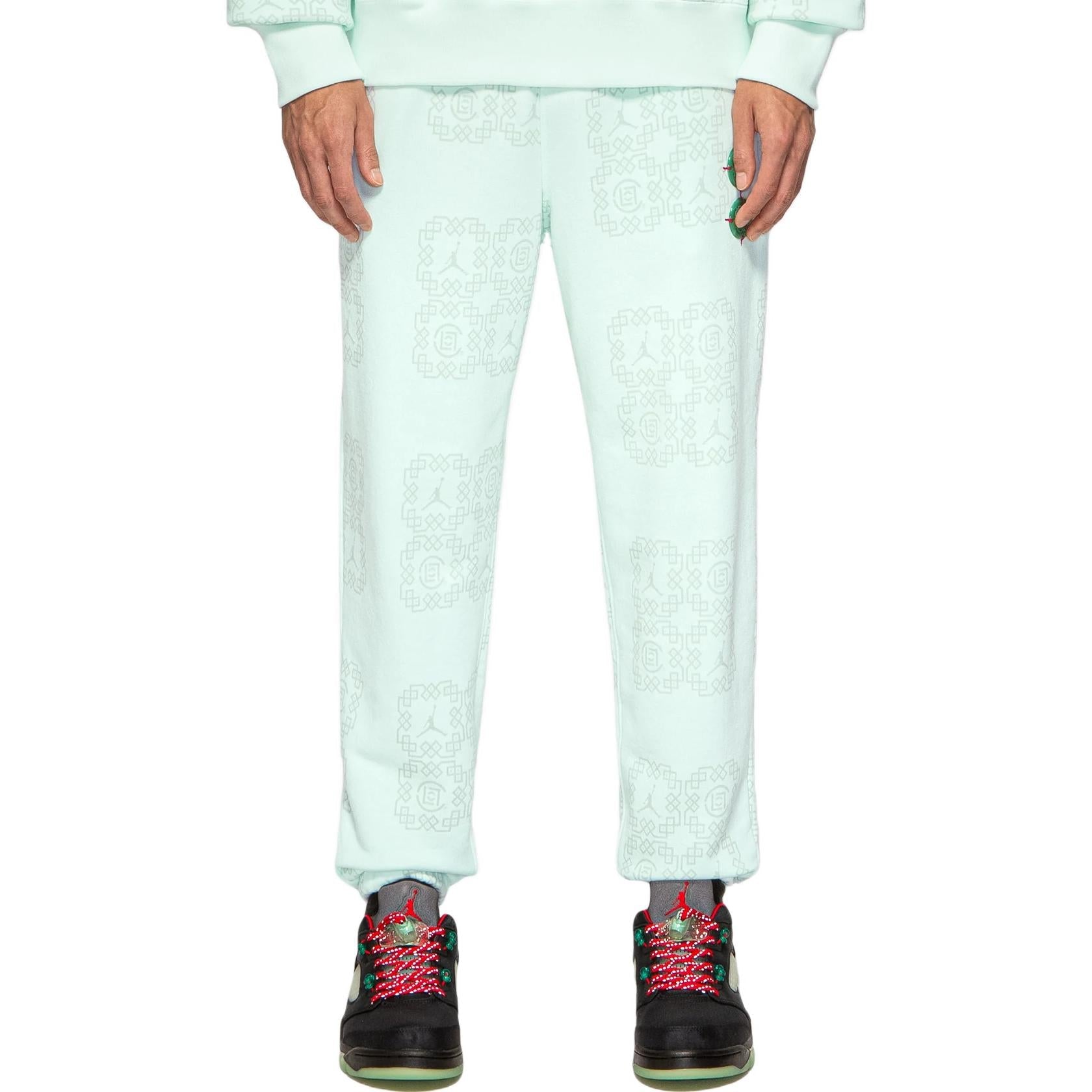 Air Jordan x CLOT Jade Fleece Sweatpants 'Light Green' DO0010-394